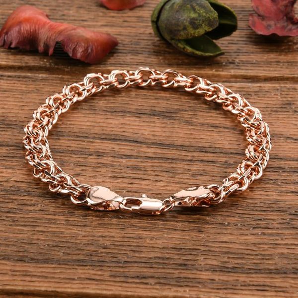 link, chain fashion rose gold plated bracelet wave twisted rope link for women metal wedding party jewelry trend 2021, Black
link, chain fashion rose gold plated bracelet wave twisted rope link for women metal wedding party jewelry trend 2021, Black