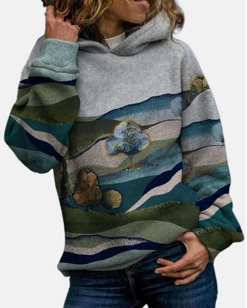 2021 autumn and winter hooded women's slim fitting long sleeve printed sweater, Black
2021 autumn and winter hooded women's slim fitting long sleeve printed sweater, Black