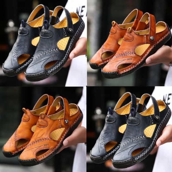 sandals men's summer casual leather breathable tide outdoor beach shoes men flats canvas lacing #56, Black
sandals men's summer casual leather breathable tide outdoor beach shoes men flats canvas lacing #56, Black