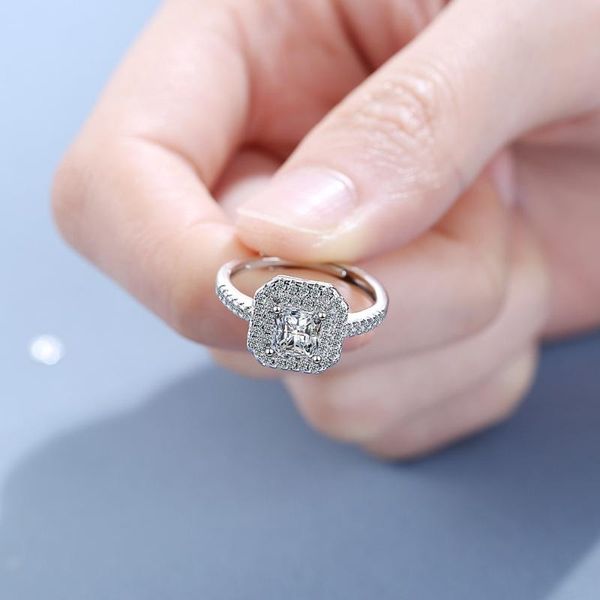 Cluster Rings 14K White Gold Jewelry Diamond Ring For Women Fine Anillos Plata 925 Para Mujer Wedding Square Box Females, Golden;silver
Cluster Rings 14K White Gold Jewelry Diamond Ring For Women Fine Anillos Plata 925 Para Mujer Wedding Square Box Females, Golden;silver