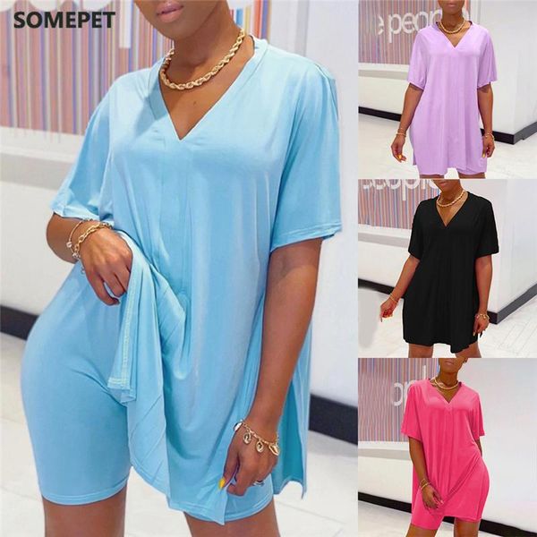 women's tracksuits summer two piece set women clothes casual v-neck short sleeve t shirt and shorts streetwear 2 outfits for wom, Gray
women's tracksuits summer two piece set women clothes casual v-neck short sleeve t shirt and shorts streetwear 2 outfits for wom, Gray