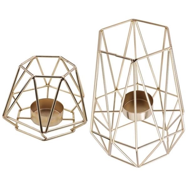 candle holders set of 2 gold geometric metal tealight for living room & bathroom decorations - centerpieces wedding dining
candle holders set of 2 gold geometric metal tealight for living room & bathroom decorations - centerpieces wedding dining