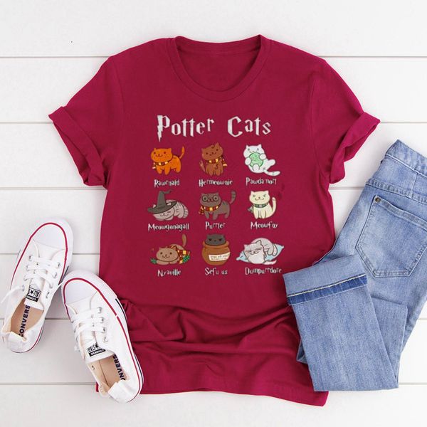 women's t-shirt cute potter cats mom shirt fashion plus size tshirt harajuku short sleeve mama tees o neck cotton mother casual 49io, White
women's t-shirt cute potter cats mom shirt fashion plus size tshirt harajuku short sleeve mama tees o neck cotton mother casual 49io, White