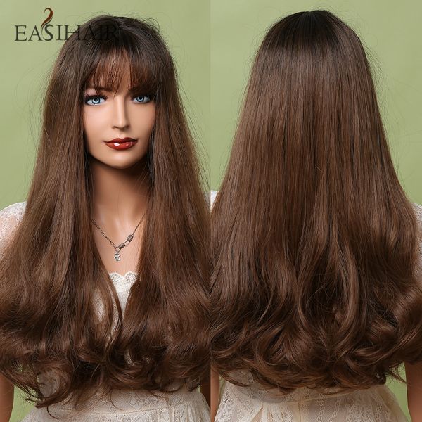 chocolate long synthetic wigs natural wave brown wigs for women bangs wig cosplay heat resistant, Black
chocolate long synthetic wigs natural wave brown wigs for women bangs wig cosplay heat resistant, Black