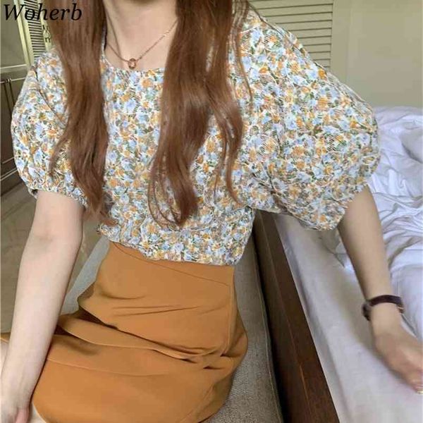 stylish women florals chic blouse crew neck short puff sleeve shirt korean summer shirts streetwear 210519, White
stylish women florals chic blouse crew neck short puff sleeve shirt korean summer shirts streetwear 210519, White