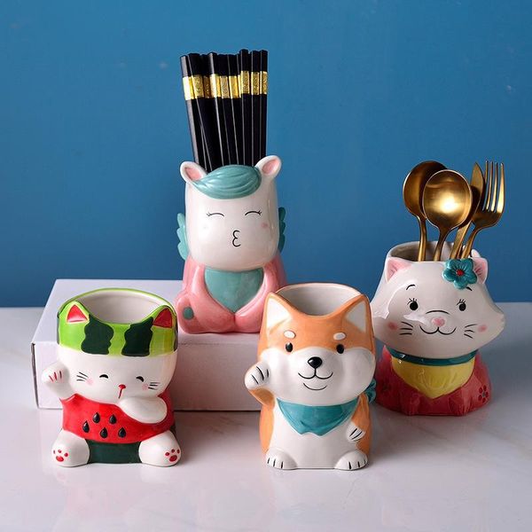 japanese creative ceramic chopsticks tube cage shelf kitchen accessories drainage tableware storage bottles & jars
japanese creative ceramic chopsticks tube cage shelf kitchen accessories drainage tableware storage bottles & jars