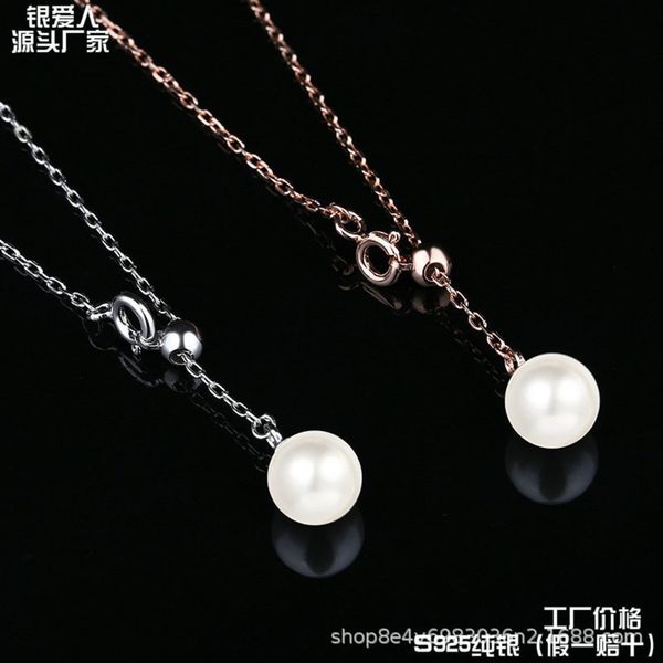 necklace pure pearl necklace s925 silver adjustable length clavicle chain simple low profile girl pendant style jewelry
necklace pure pearl necklace s925 silver adjustable length clavicle chain simple low profile girl pendant style jewelry