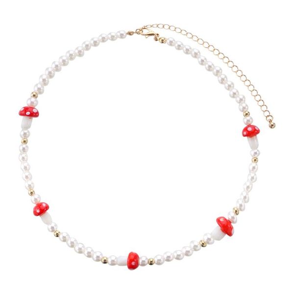 chokers boho acrylic beaded necklace white & red mushroom imitation pearl charm statement short choker for lady jewelry, Golden;silver
chokers boho acrylic beaded necklace white & red mushroom imitation pearl charm statement short choker for lady jewelry, Golden;silver