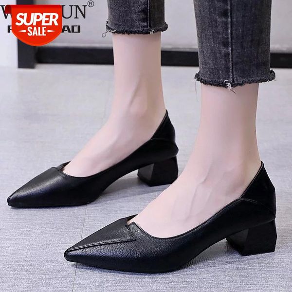 wdhkun 4cm fashion leather heels shoes women med square heel pointed toe slip on office lady work pumps spring autumn #eq22, Black
wdhkun 4cm fashion leather heels shoes women med square heel pointed toe slip on office lady work pumps spring autumn #eq22, Black