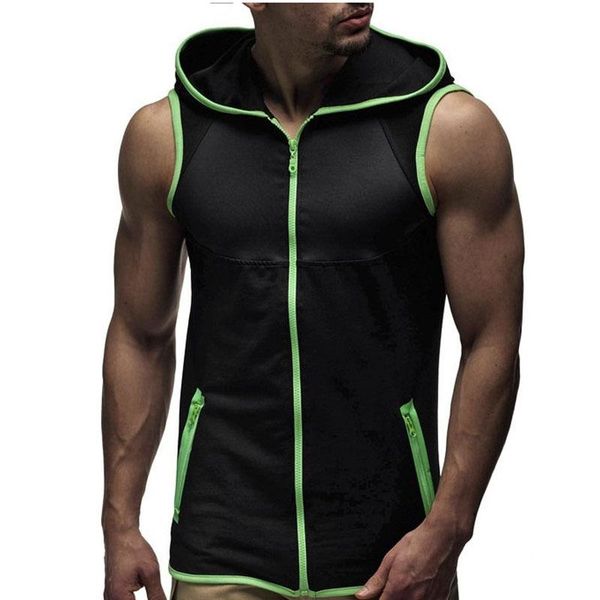 men' tank workout solid slim vest casual hooded sweatshirt vests summer men sleeveless hoodie, White;black
men' tank workout solid slim vest casual hooded sweatshirt vests summer men sleeveless hoodie, White;black