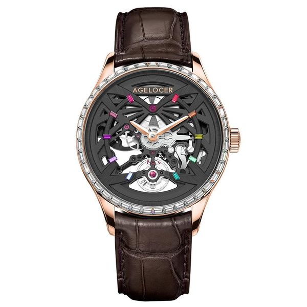 wristwatches agelocer brand original mechanical men's watches skeleton luxury men automatic clock sapphire diamond black mens watch, Slivery;brown
wristwatches agelocer brand original mechanical men's watches skeleton luxury men automatic clock sapphire diamond black mens watch, Slivery;brown