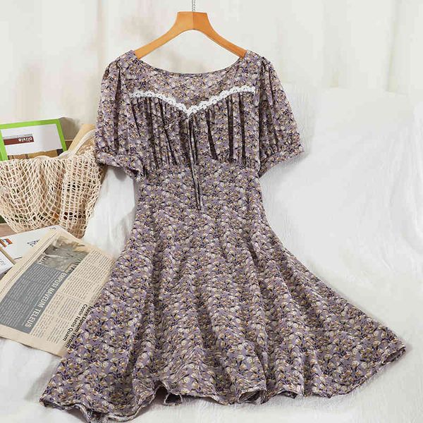 summer vintage floral print mini dress a -line square collar puff sleeve knee-length short women dresses 210513, Black;gray
summer vintage floral print mini dress a -line square collar puff sleeve knee-length short women dresses 210513, Black;gray