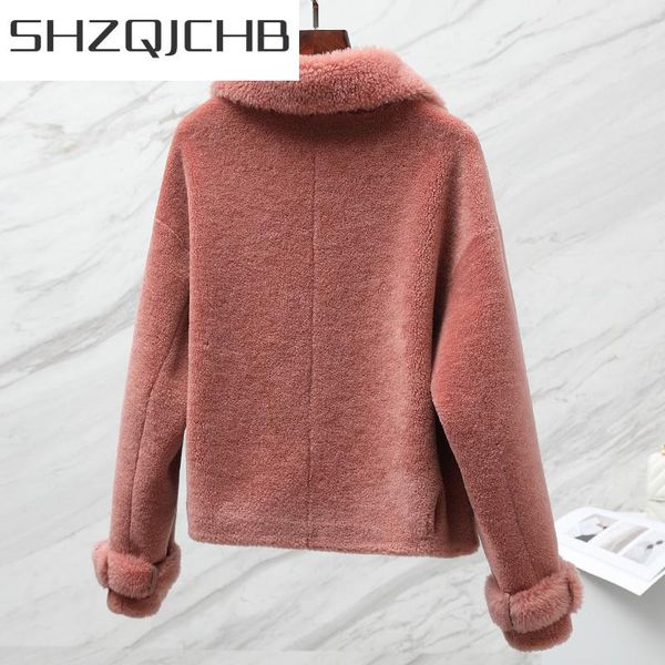 women's fur & faux shzq real coat female vintage winter jacket women clothes 2021 korean elegant ladies wool coats cashmere dvn19c1901, Black
women's fur & faux shzq real coat female vintage winter jacket women clothes 2021 korean elegant ladies wool coats cashmere dvn19c1901, Black