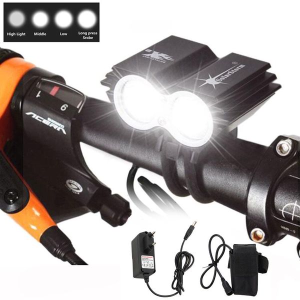 bike lights x2 6 led light headlight front cycling lamp + 18650 battery pack charger ip65 waterproof bright
bike lights x2 6 led light headlight front cycling lamp + 18650 battery pack charger ip65 waterproof bright