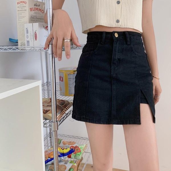 skirts spring 2021 design sense side slit bag hip skirt high waist thinner denim a-line short all-match, Black
skirts spring 2021 design sense side slit bag hip skirt high waist thinner denim a-line short all-match, Black