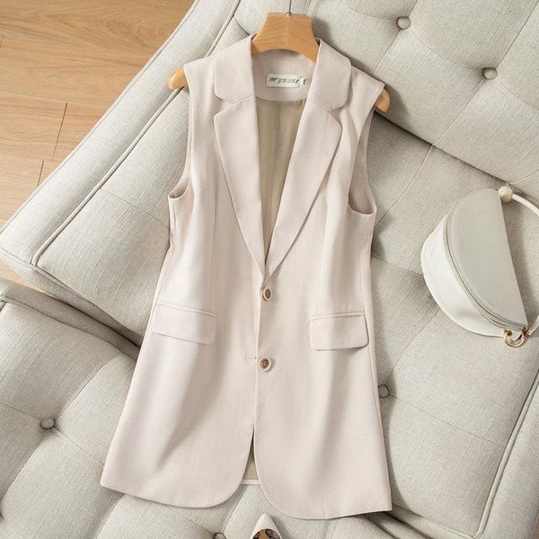 women's vests 2021 women spring vintage blazer sleeveless vest female notched button pockets suit waistcoat lady casual solid loose i88, Black;white
women's vests 2021 women spring vintage blazer sleeveless vest female notched button pockets suit waistcoat lady casual solid loose i88, Black;white
