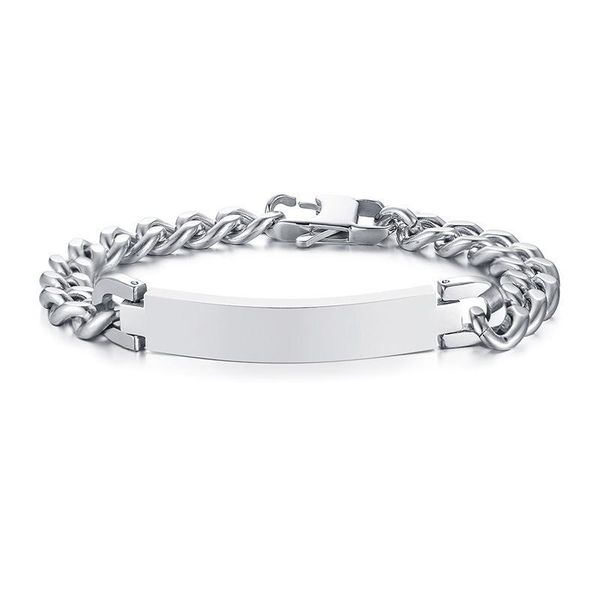 link, chain 9*210mm 316l stainless steel cuban link id bracelets bangle for men rock jewelry gift, Black
link, chain 9*210mm 316l stainless steel cuban link id bracelets bangle for men rock jewelry gift, Black