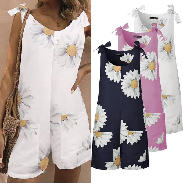women's jumpsuits & rompers summer bohemian lace up playsuits women floral print sleeveless pockets casual overalls femme plus size 5xl, Black;white
women's jumpsuits & rompers summer bohemian lace up playsuits women floral print sleeveless pockets casual overalls femme plus size 5xl, Black;white