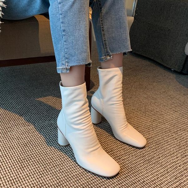 boots women short shoes pleated zipper high heel ladies round toe block heels ankle autumn winter beige 40, Black
boots women short shoes pleated zipper high heel ladies round toe block heels ankle autumn winter beige 40, Black