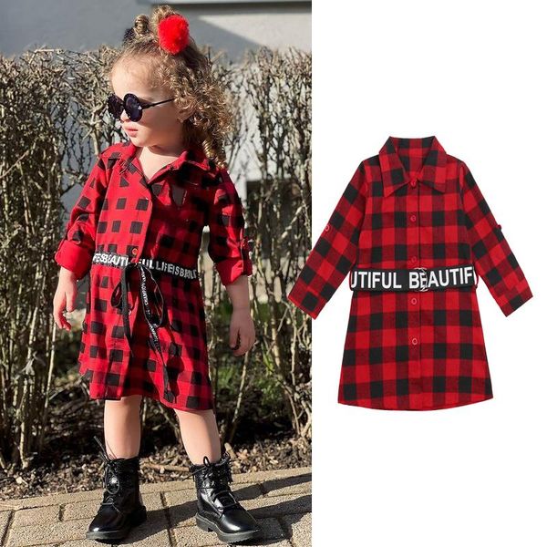 girl's dresses autumn toddler girls plaid printing dress with belt outfits 1-6y single breasted long sleeve a-line, Red;yellow
girl's dresses autumn toddler girls plaid printing dress with belt outfits 1-6y single breasted long sleeve a-line, Red;yellow