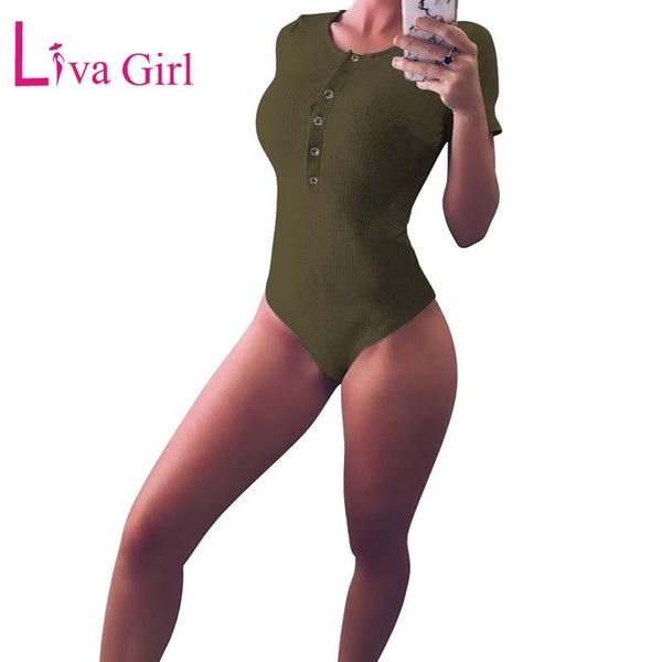 women's jumpsuits & rompers liva girl casual solid bodysuit for women v-neck with button short sleeve bodysuits bodycon female body top, Black;white
women's jumpsuits & rompers liva girl casual solid bodysuit for women v-neck with button short sleeve bodysuits bodycon female body top, Black;white