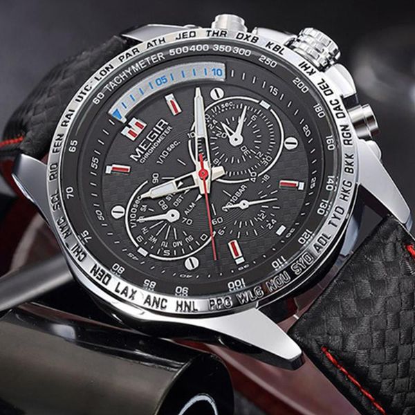 wristwatches megir sport watch men luminous waterproof leather quartz men's clock fashion relogio masculino, Slivery;brown
wristwatches megir sport watch men luminous waterproof leather quartz men's clock fashion relogio masculino, Slivery;brown