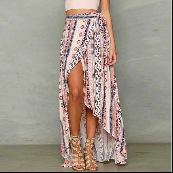 bohemian high waist print women skirt summer boho asymmetrical bandage chiffon beach maxi long for, Black
bohemian high waist print women skirt summer boho asymmetrical bandage chiffon beach maxi long for, Black