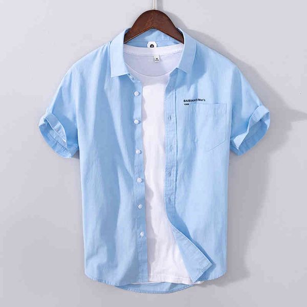 letter embroidery short sleeved shirt for men summer new 100% cotton male casual turn-down collar clothing trends 210421, White;black
letter embroidery short sleeved shirt for men summer new 100% cotton male casual turn-down collar clothing trends 210421, White;black