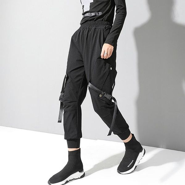 women's pants & capris black plus size cargo women spliced ribbon fashion 2021 spring elastic waist loose casual trousers streetwear, Black;white
women's pants & capris black plus size cargo women spliced ribbon fashion 2021 spring elastic waist loose casual trousers streetwear, Black;white