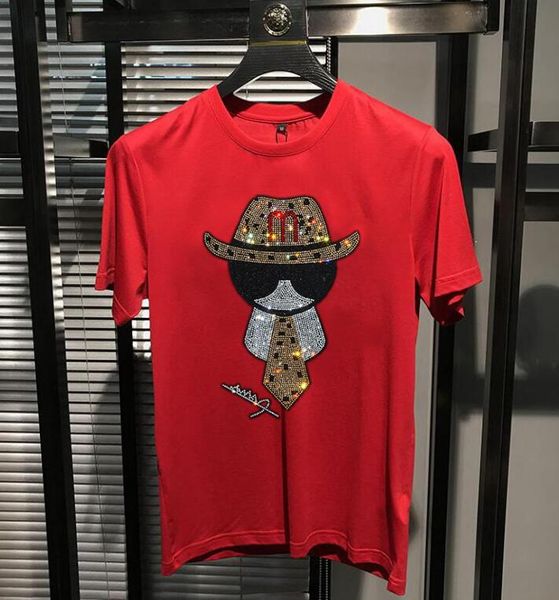 colorful european style new arrival summer men's t-shirts fit wear men's short sleeve t-shirt drilling young man, White;black
colorful european style new arrival summer men's t-shirts fit wear men's short sleeve t-shirt drilling young man, White;black