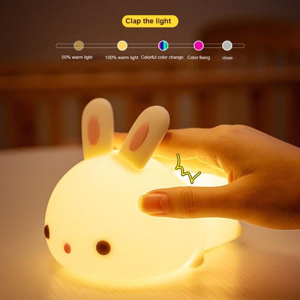 night lights colorful silicone led light cute animal soft cartoon usb rechargeable control lamps for children bedroom baby gift
night lights colorful silicone led light cute animal soft cartoon usb rechargeable control lamps for children bedroom baby gift