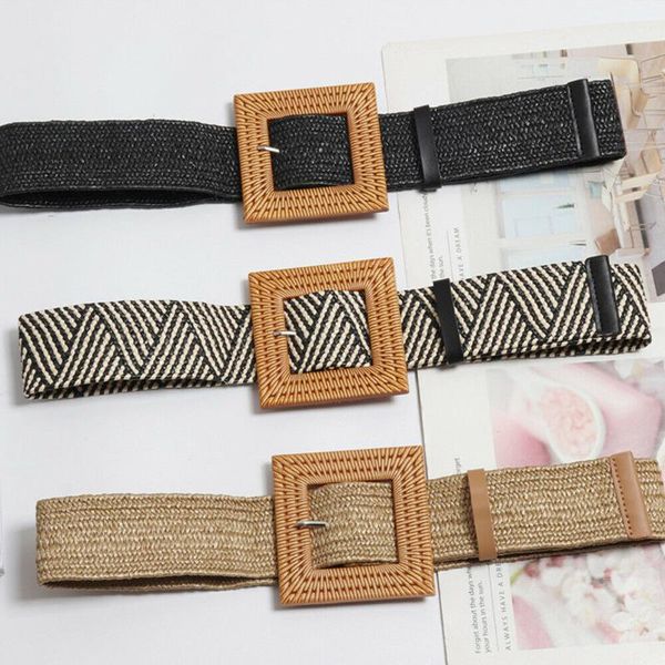 belts women fashion waist belt straw knitted elastic casual square wooden buckle braided woven waistband, Black;brown
belts women fashion waist belt straw knitted elastic casual square wooden buckle braided woven waistband, Black;brown