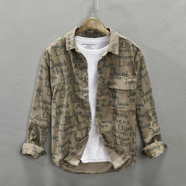 men's casual shirts fonekie extremely retro printed corduroy long-sleeved shirt mens autumn plus size loose striped fleece jacket, White;black
men's casual shirts fonekie extremely retro printed corduroy long-sleeved shirt mens autumn plus size loose striped fleece jacket, White;black