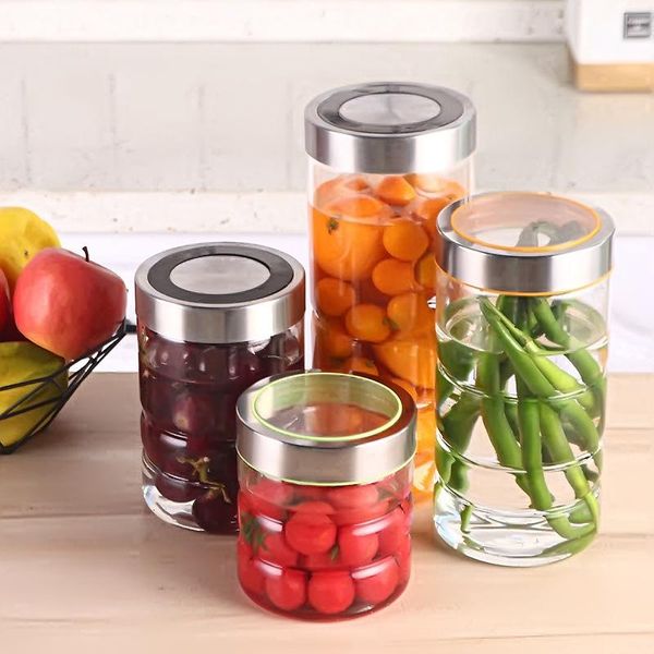 storage bottles & jars high boron silicon glass tank stainless steel cover seal can kitchen grain dried fruit bottle flower tea
storage bottles & jars high boron silicon glass tank stainless steel cover seal can kitchen grain dried fruit bottle flower tea