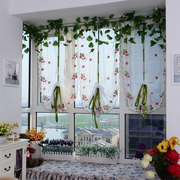 curtain & drapes strawberry gauze roman shade mediterranean screens cortinas window sheer curtains kitchen tulle 1pcs
curtain & drapes strawberry gauze roman shade mediterranean screens cortinas window sheer curtains kitchen tulle 1pcs