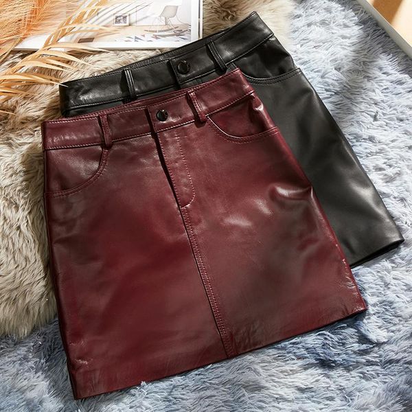skirts real sheepskin leather for women spring autumn 2021 female high waist slim mini skirt falda mujer zjt2440, Black
skirts real sheepskin leather for women spring autumn 2021 female high waist slim mini skirt falda mujer zjt2440, Black
