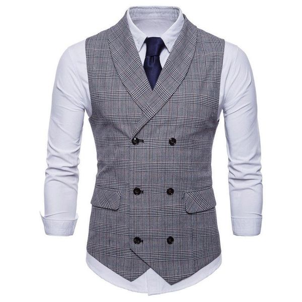 men's vests fashion men formal suit vest sleeveless waistcoat slim plaid business wedding classic tuxedo outwear social blazer, Black;white
men's vests fashion men formal suit vest sleeveless waistcoat slim plaid business wedding classic tuxedo outwear social blazer, Black;white