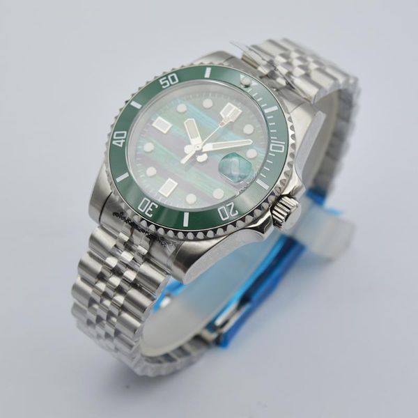 wristwatches 40mm green dial luminous hands sapphire glass jubilee stainless steel nh35 automatic movement men's watch, Slivery;brown
wristwatches 40mm green dial luminous hands sapphire glass jubilee stainless steel nh35 automatic movement men's watch, Slivery;brown