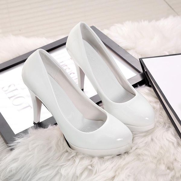 waterproof high heel women's shoes stiletto 10cm spring and autumn round head paint leather feet white wedding no.193 dress, Black
waterproof high heel women's shoes stiletto 10cm spring and autumn round head paint leather feet white wedding no.193 dress, Black