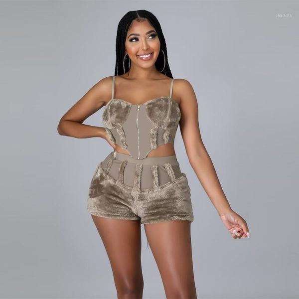 women's tracksuits 2021 quality 2 pcs women set solid spaghetti strap short and shorts casual outfits, Gray
women's tracksuits 2021 quality 2 pcs women set solid spaghetti strap short and shorts casual outfits, Gray