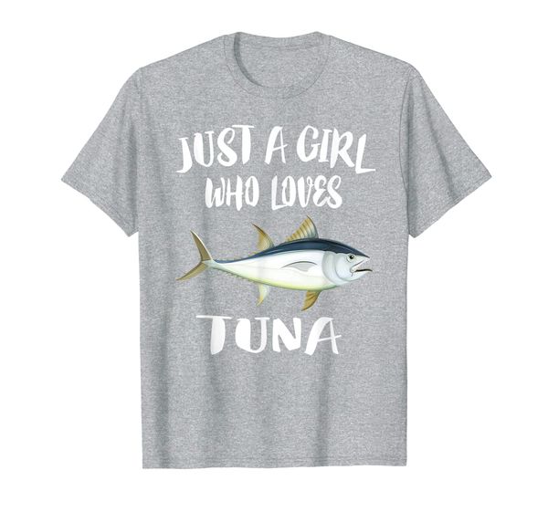 just a girl who loves tuna fish gift t-shirt, White;black