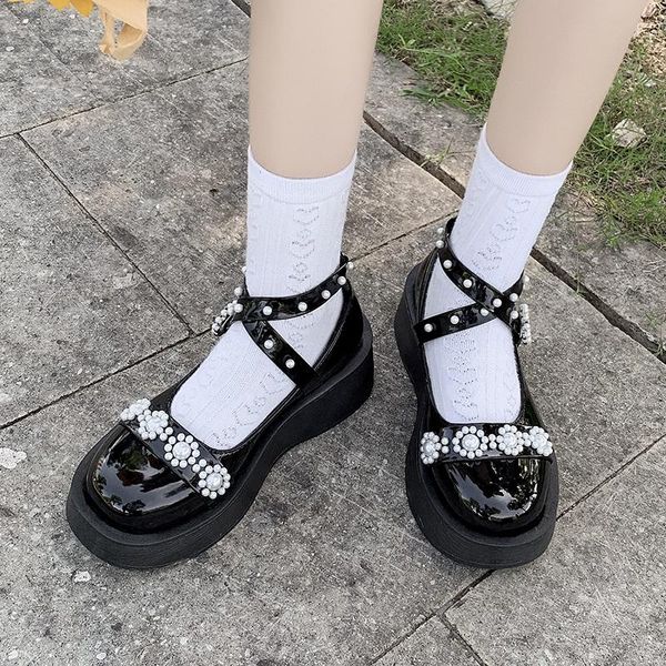 dress shoes lolita women japanese style vintage soft sister girls high heels waterproof platform college student costume, Black
dress shoes lolita women japanese style vintage soft sister girls high heels waterproof platform college student costume, Black