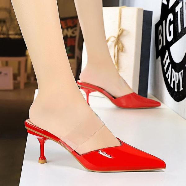 dress shoes 2021 summer women mules slippers high thin heel pointed toe ladies apricot female heels outside slides, Black
dress shoes 2021 summer women mules slippers high thin heel pointed toe ladies apricot female heels outside slides, Black