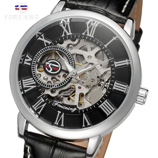 wristwatches forsining 3d logo design hollow carved leather skeleton mechanical watch men's heren horloge, Slivery;brown 
wristwatches forsining 3d logo design hollow carved leather skeleton mechanical watch men's heren horloge, Slivery;brown