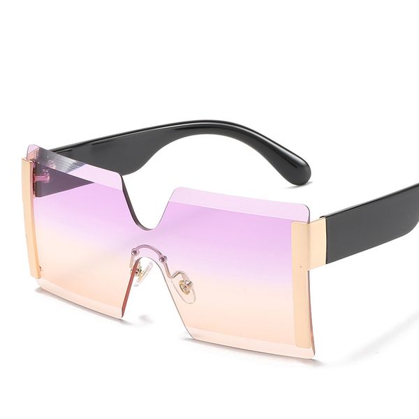 luxury designer sunglasses vcka 2021 oversized square rimless women brand designer flat siamese sun glasses female eyewear travel gafa de so, White;black
luxury designer sunglasses vcka 2021 oversized square rimless women brand designer flat siamese sun glasses female eyewear travel gafa de so, White;black