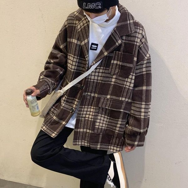 men's wool & blends woolen jacket autumn 2021 fashion brand ins korean version of the trend casual all-match winter coat, Black
men's wool & blends woolen jacket autumn 2021 fashion brand ins korean version of the trend casual all-match winter coat, Black