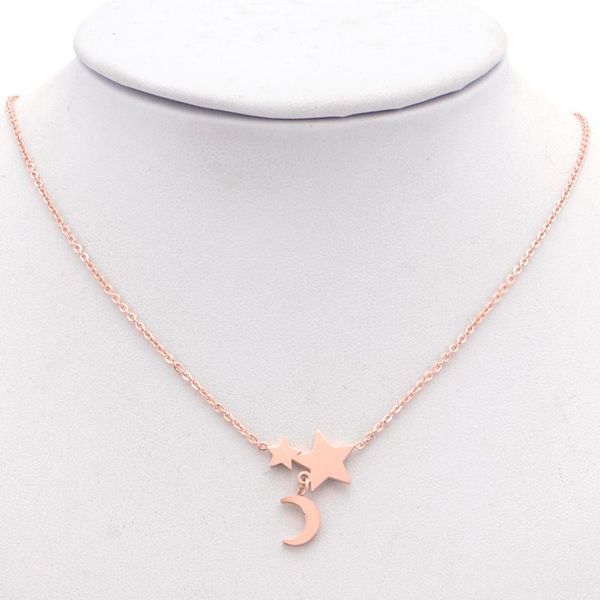 fashion short star and moon stainless steel necklaces for women pendant sweater necklace chain jewelry collier femme chains, Silver
fashion short star and moon stainless steel necklaces for women pendant sweater necklace chain jewelry collier femme chains, Silver