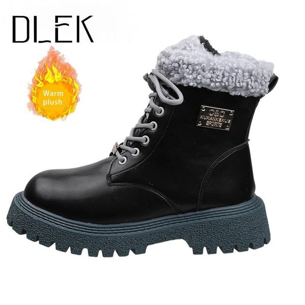 boots dlek platform women ankle winter plush pu leather lace-up high round toe personalized women's shoes warm, Black
boots dlek platform women ankle winter plush pu leather lace-up high round toe personalized women's shoes warm, Black