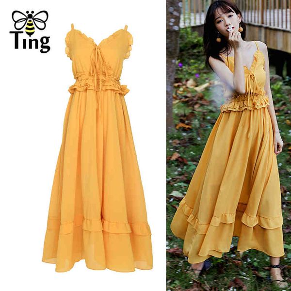 summer v neck strap ruched ruffles midi long boho dress women casual bohemian holiday yellow vestidos 210513, Black;gray
summer v neck strap ruched ruffles midi long boho dress women casual bohemian holiday yellow vestidos 210513, Black;gray
