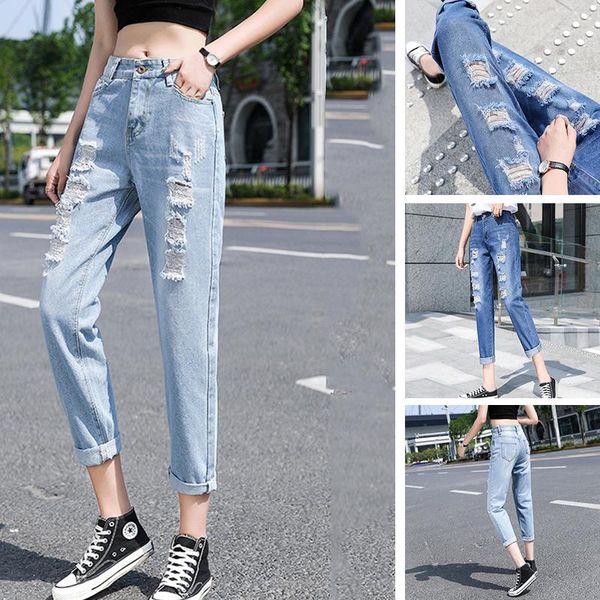 loose high waist thin pants jeans women's summer 2021 trend women wear ripped college student straight leg, Blue
loose high waist thin pants jeans women's summer 2021 trend women wear ripped college student straight leg, Blue